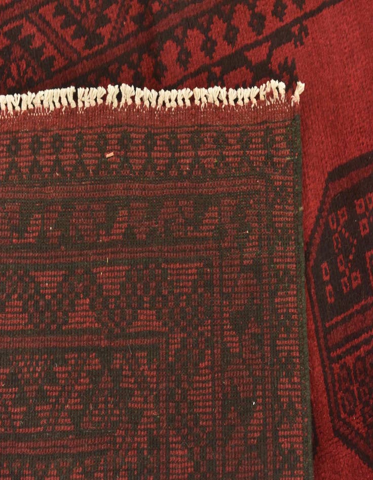 Detail image of 4' 9 x 6' 6  Hand Knotted Afghan Akhche Wool Rug