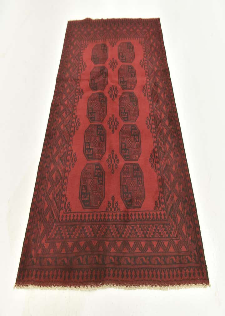 4' 9 x 6' 6 Hand Knotted Afghan Akhche Wool Rug