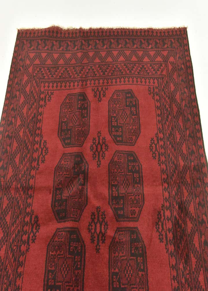 4' 9 x 6' 6 Hand Knotted Afghan Akhche Wool Rug