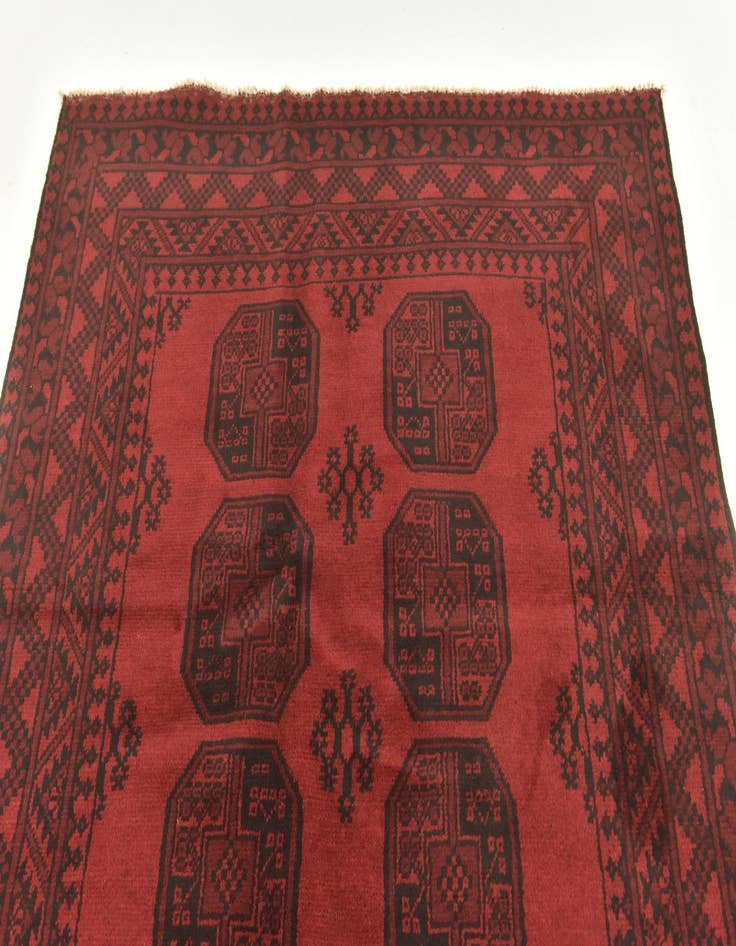 Detail image of 4' 9 x 6' 6 Hand Knotted Afghan Akhche Wool Rug