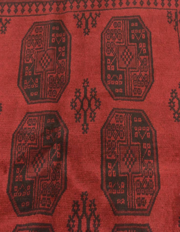 Detail image of 4' 9 x 6' 6 Hand Knotted Afghan Akhche Wool Rug