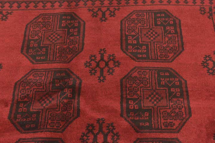 4' 9 x 6' 6 Hand Knotted Afghan Akhche Wool Rug