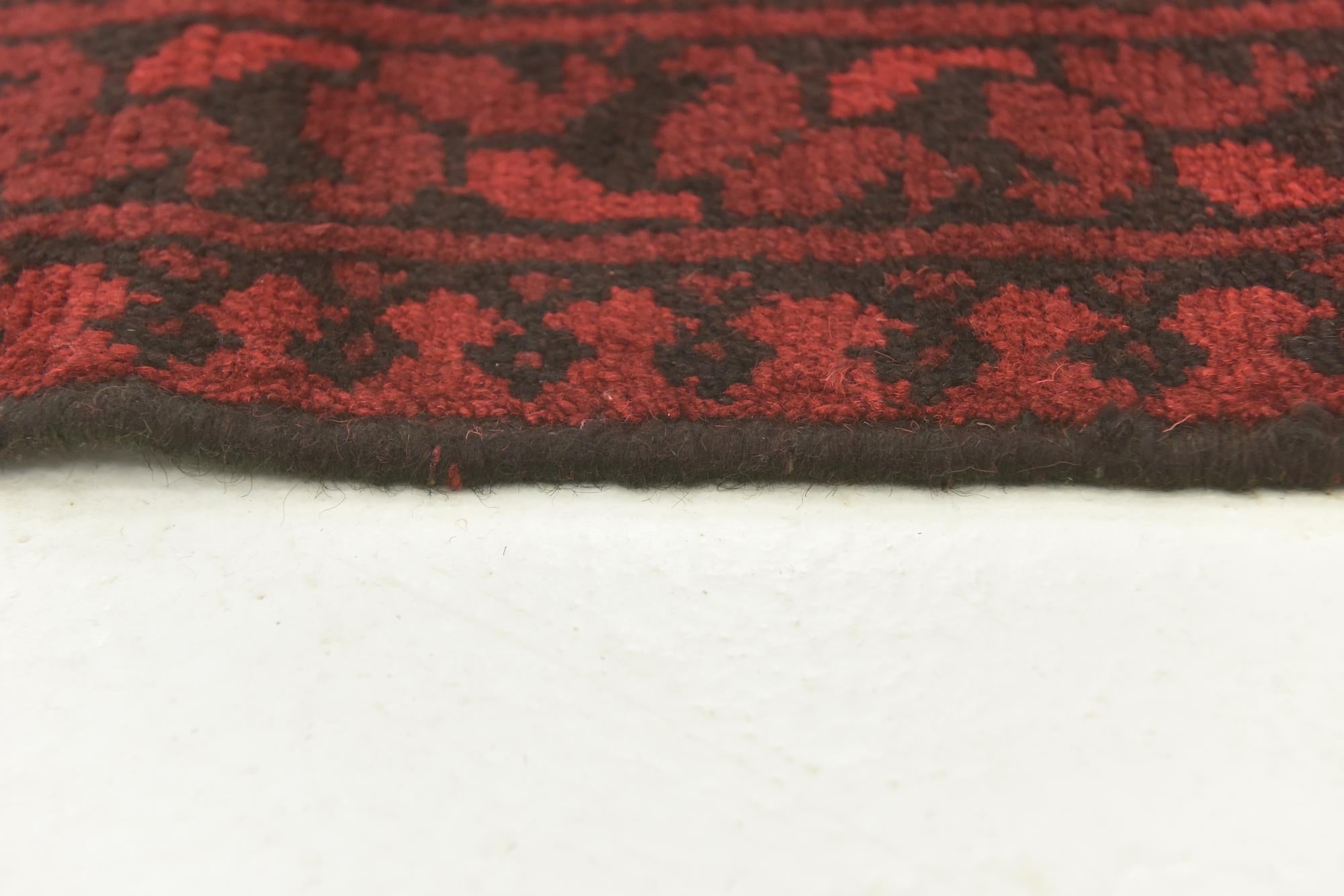 4' 9 x 6' 6 Hand Knotted Afghan Akhche Wool Rug