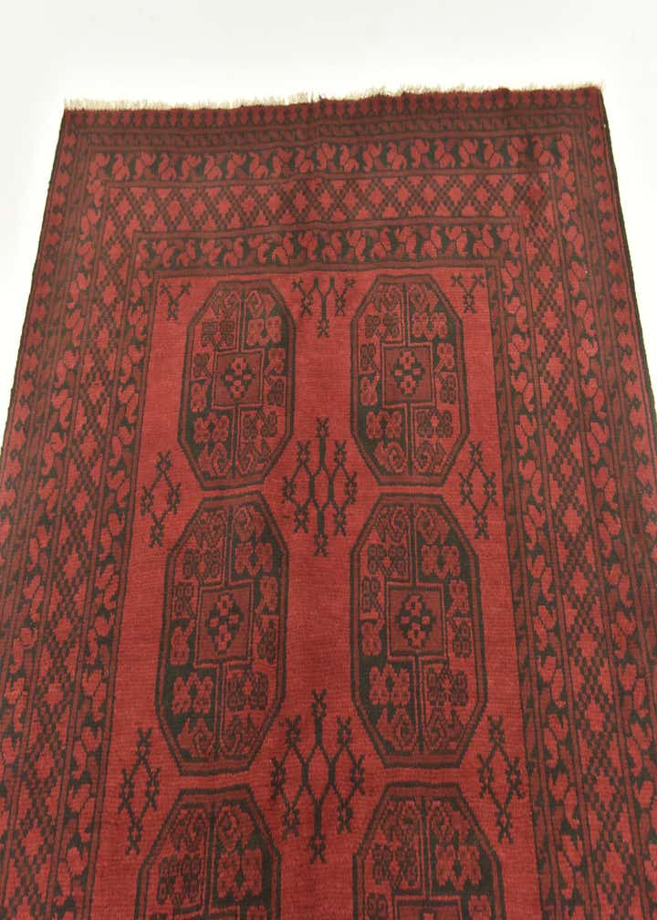4' 10 x 6' 6 Hand Knotted Afghan Akhche Wool Rug