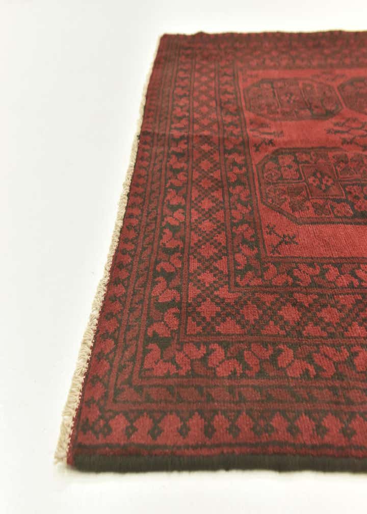 4' 10 x 6' 6 Hand Knotted Afghan Akhche Wool Rug