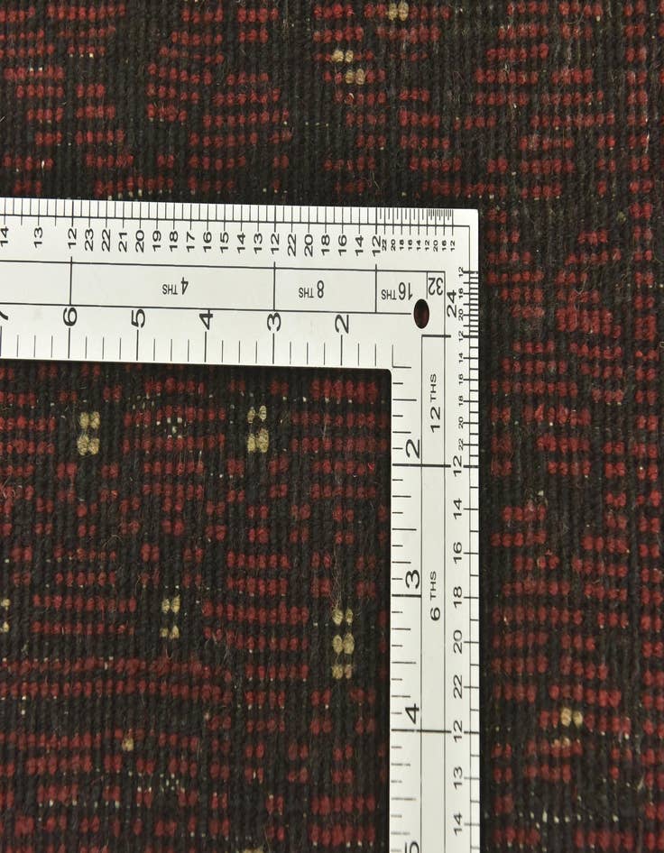 Detail image of 4' 10 x 6' 5  Hand Knotted Afghan Akhche Wool Rug