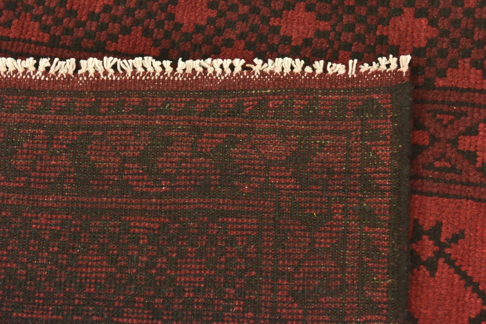 4' 9 x 6' 4 Hand Knotted Afghan Akhche Wool Rug