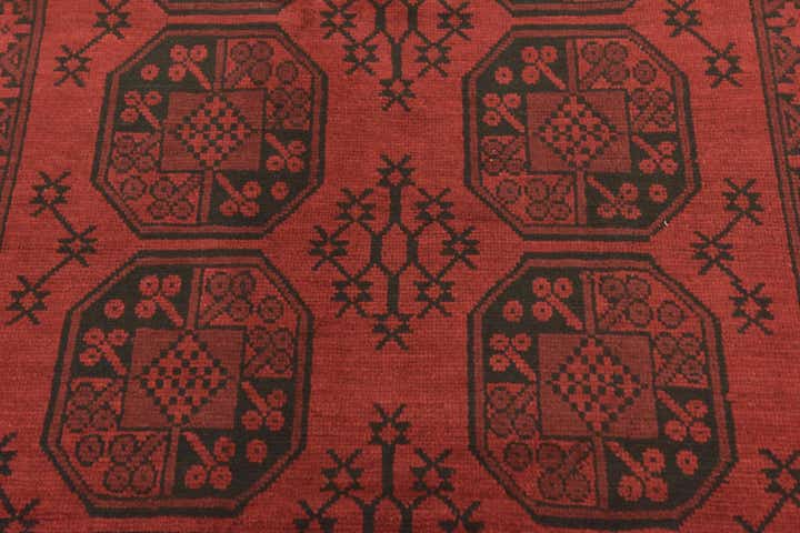 145cm x 195cm Noué main Afghan Akhche Tapis Laine