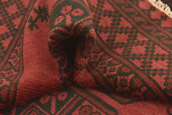 4' 9 x 6' 5 Hand Knotted Afghan Akhche Wool Rug