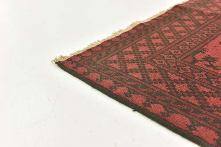 4' 9 x 6' 5 Hand Knotted Afghan Akhche Wool Rug