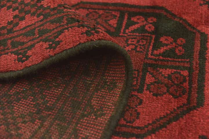 4' 9 x 6' 5 Hand Knotted Afghan Akhche Wool Rug