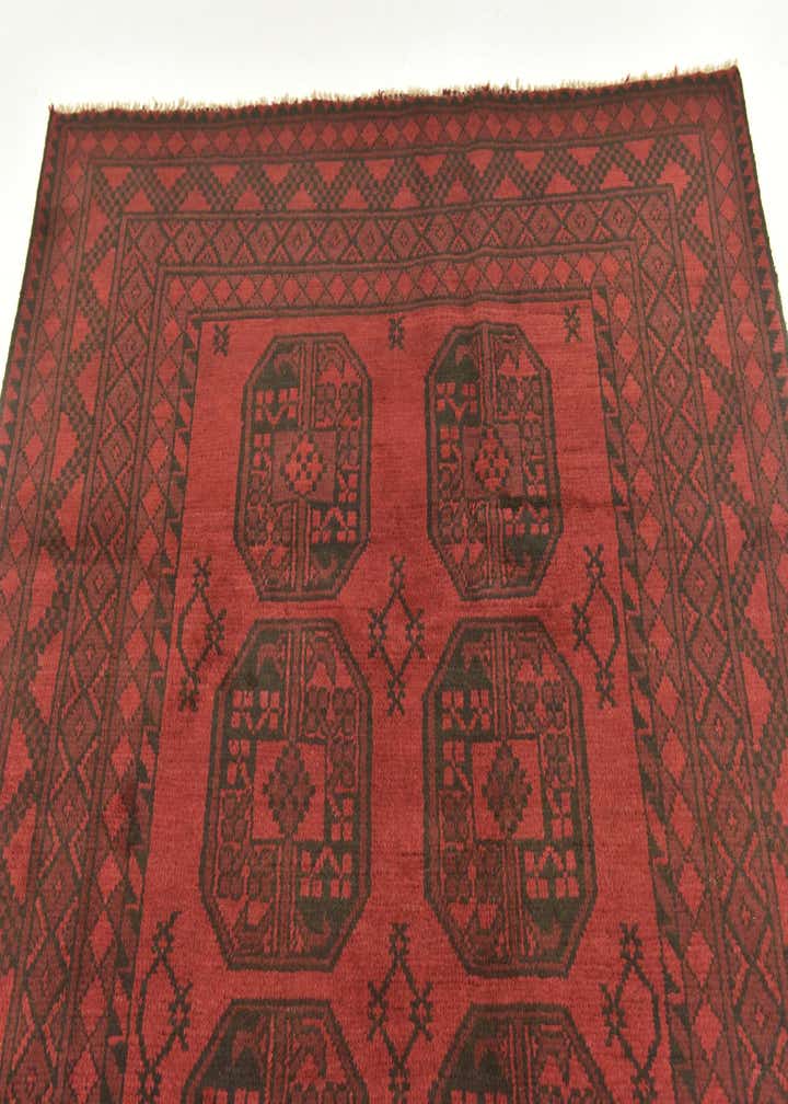 5' x 6' 4 Hand Knotted Afghan Akhche Wool Rug