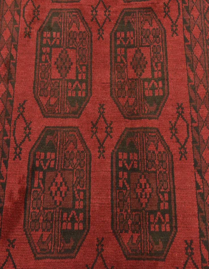 Detail image of 5' x 6' 4 Hand Knotted Afghan Akhche Wool Rug