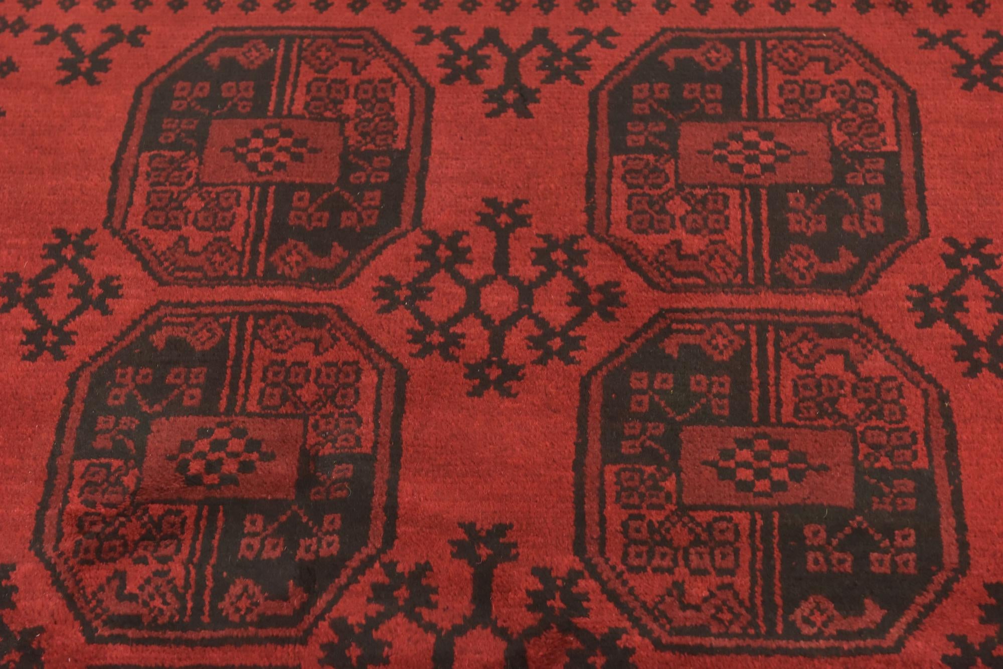 5' x 6' 3 Hand Knotted Afghan Akhche Wool Rug