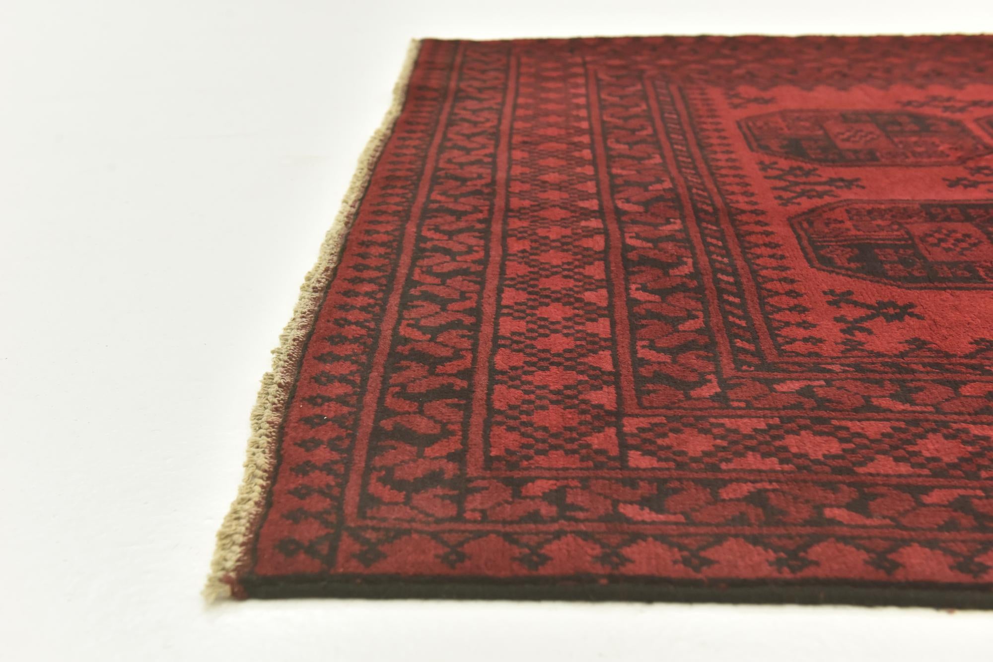 5' x 6' 3 Hand Knotted Afghan Akhche Wool Rug