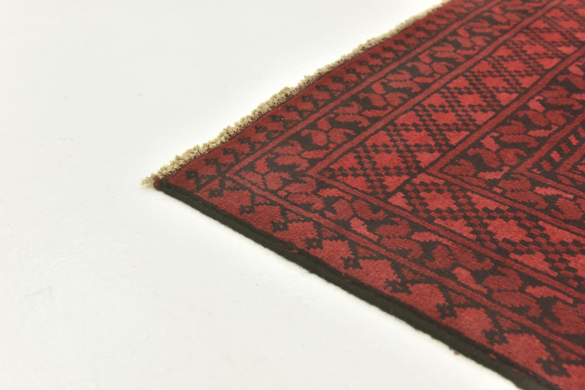 5' x 6' 3 Hand Knotted Afghan Akhche Wool Rug