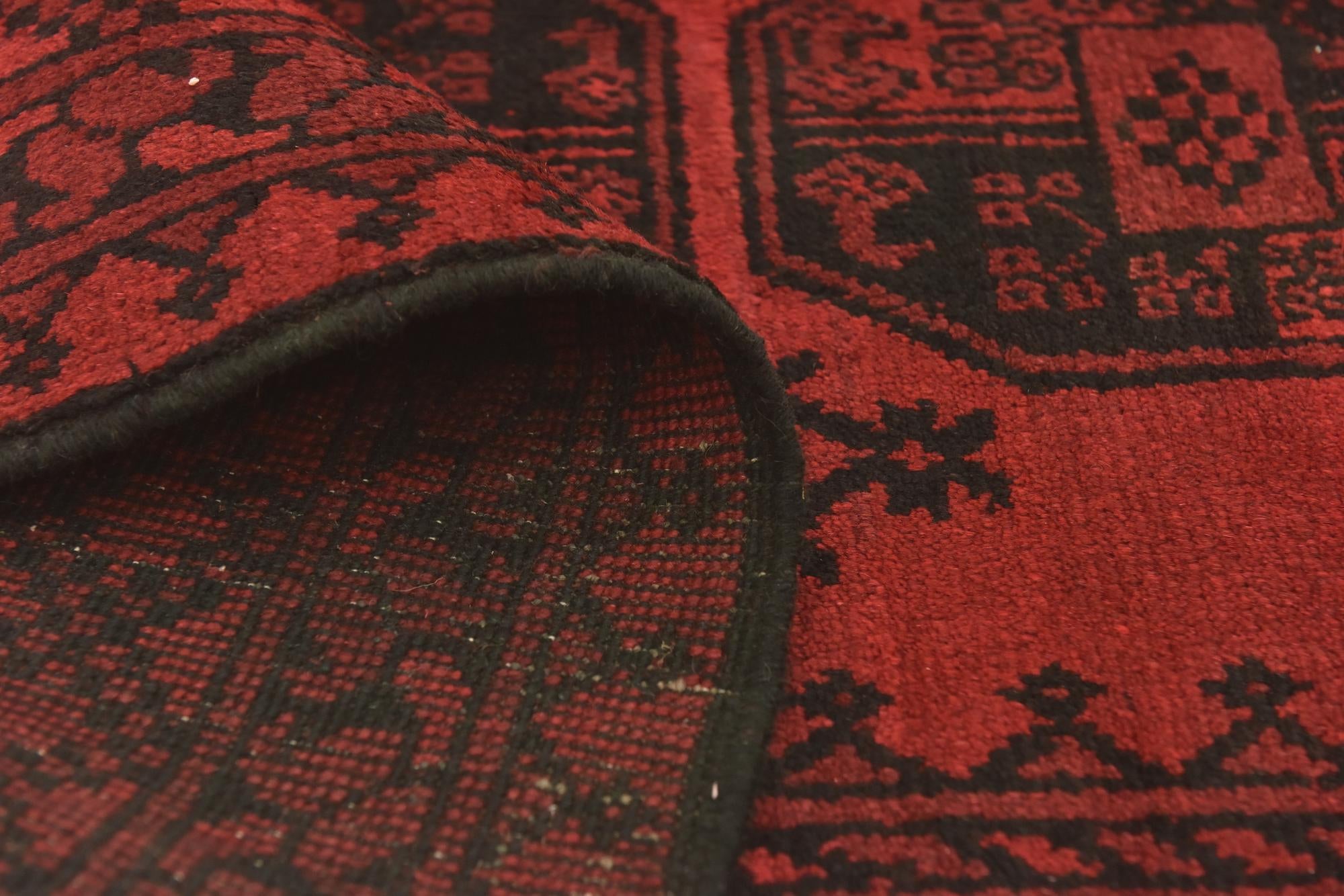 5' x 6' 3 Hand Knotted Afghan Akhche Wool Rug