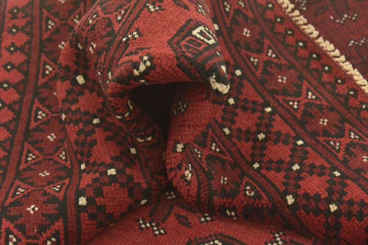 4' 10 x 6' 5 Hand Knotted Afghan Akhche Wool Rug