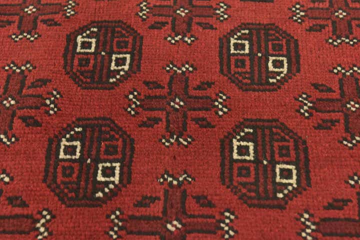 4' 10 x 6' 5 Hand Knotted Afghan Akhche Wool Rug
