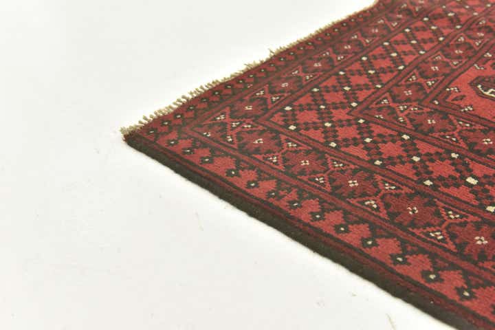 4' 10 x 6' 5 Hand Knotted Afghan Akhche Wool Rug