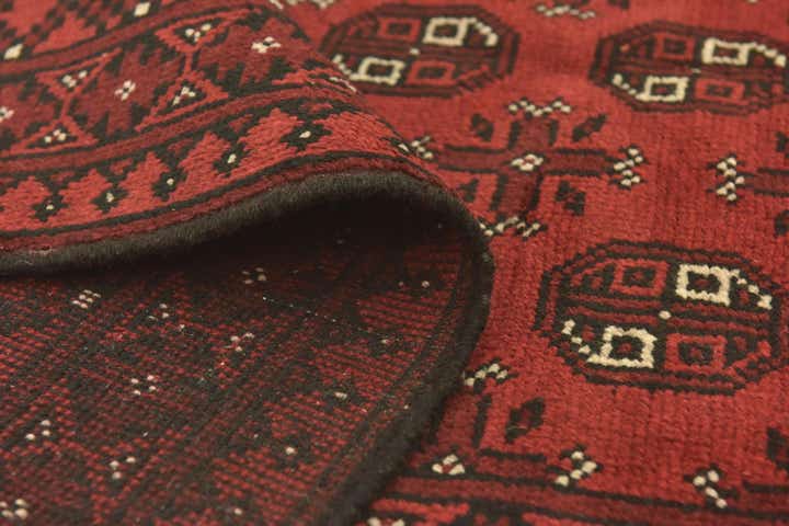4' 10 x 6' 5 Hand Knotted Afghan Akhche Wool Rug