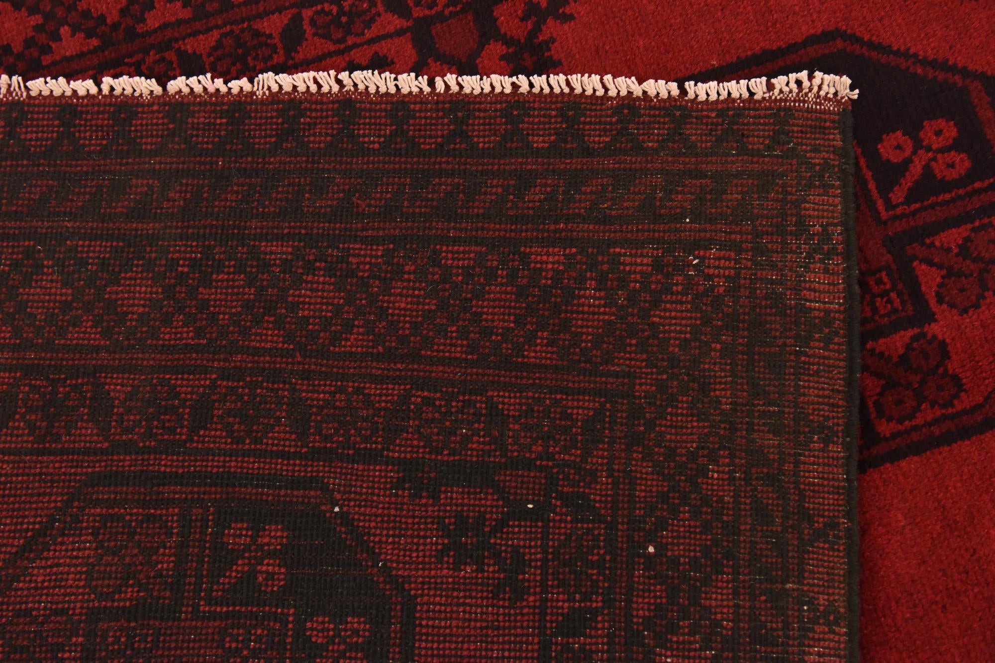 4' 9 x 6' 4 Hand Knotted Afghan Akhche Wool Rug