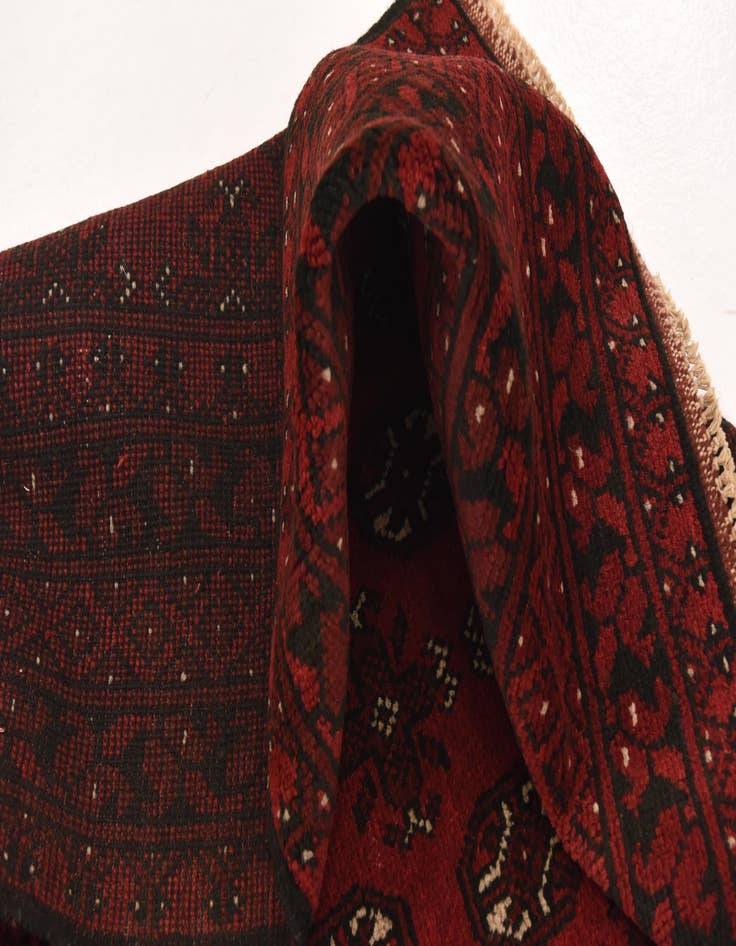 Detail image of 5' x 6' 4 Hand Knotted Afghan Akhche Wool Rug