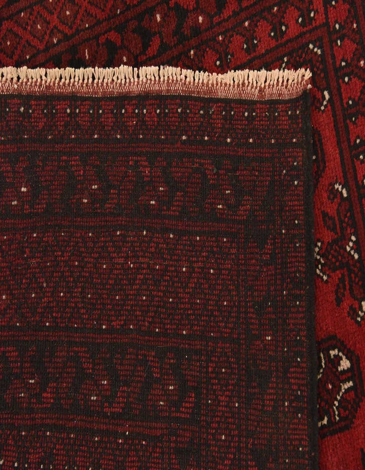 Detail image of 5' x 6' 4 Hand Knotted Afghan Akhche Wool Rug