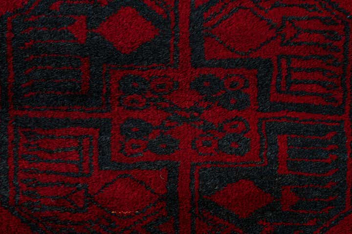 4' 5 x 7' 7 Hand Knotted Afghan Akhche Oriental Wool Rug