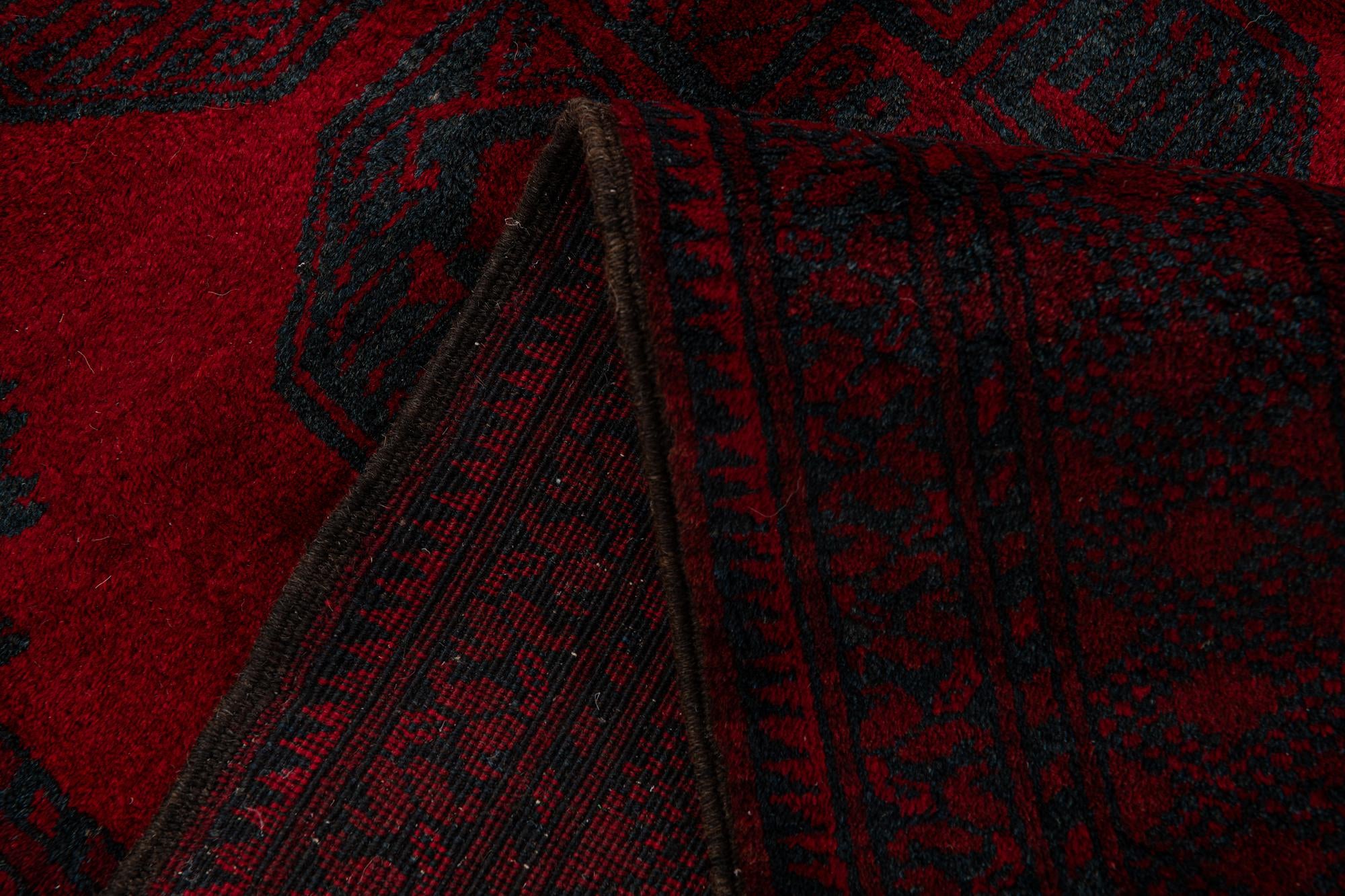 4' 5 x 7' 7 Hand Knotted Afghan Akhche Oriental Wool Rug