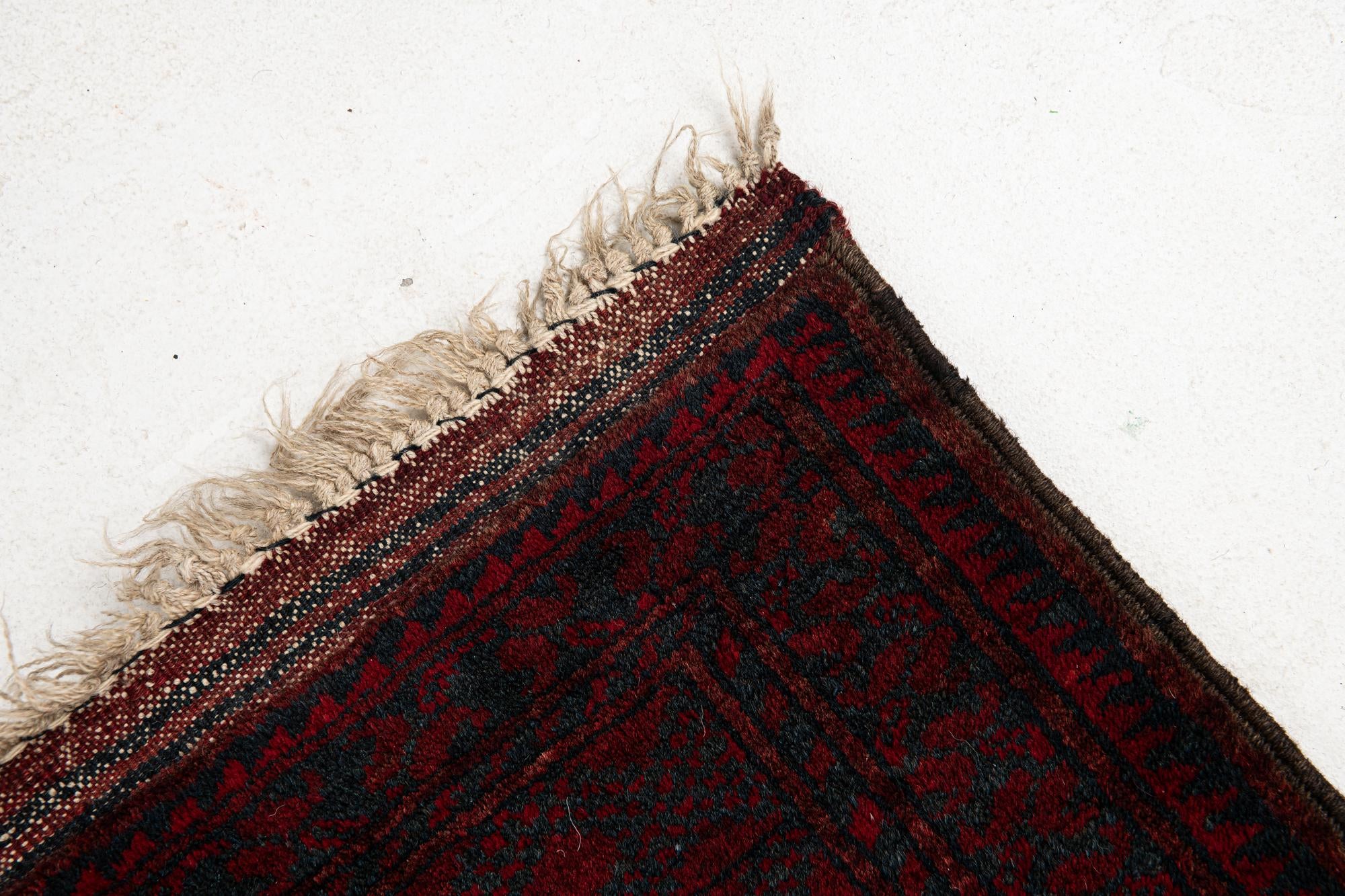 4' 5 x 7' 7 Hand Knotted Afghan Akhche Oriental Wool Rug