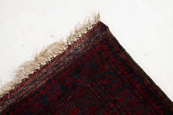 4' 5 x 7' 7 Hand Knotted Afghan Akhche Oriental Wool Rug
