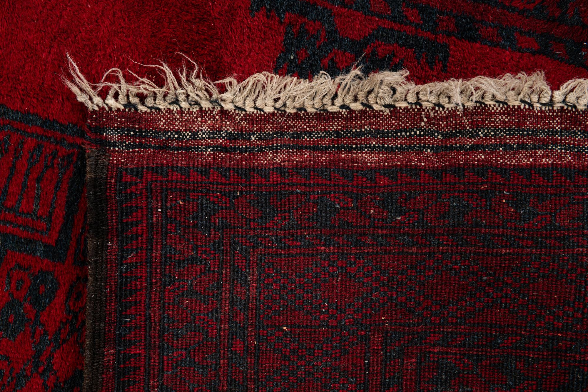 4' 5 x 7' 7 Hand Knotted Afghan Akhche Oriental Wool Rug