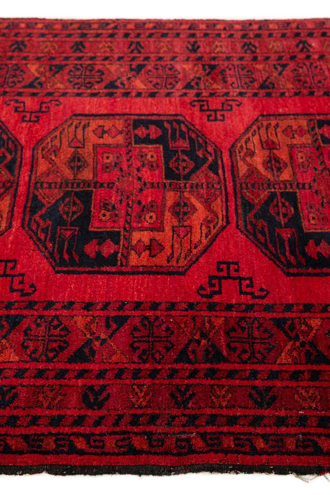 3' 6 x 6' 8 Hand Knotted Afghan Akhche Oriental Wool Rug