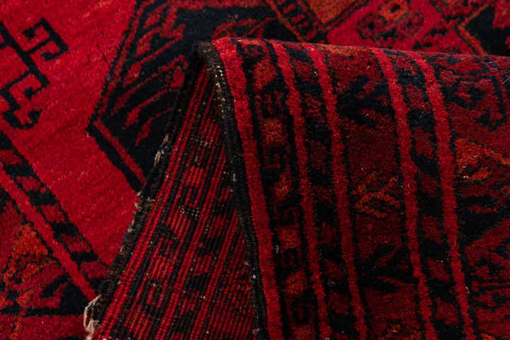 3' 6 x 6' 8 Hand Knotted Afghan Akhche Oriental Wool Rug