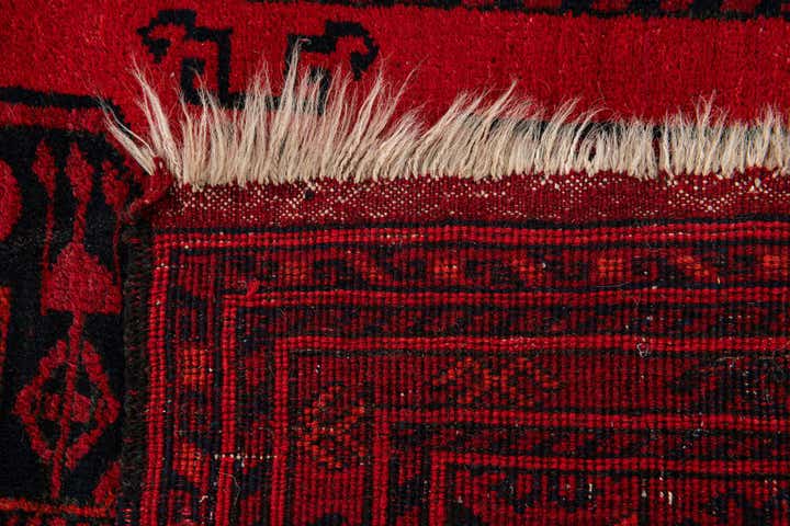 3' 6 x 6' 8 Hand Knotted Afghan Akhche Oriental Wool Rug