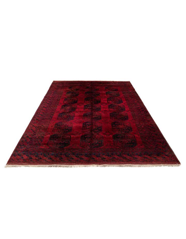 8' 4 x 10' 6 Hand Knotted Afghan Akhche Oriental Wool Rug