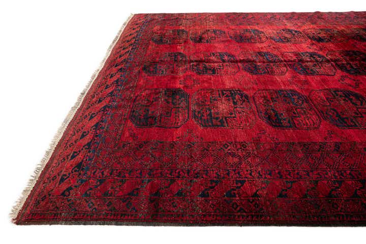 8' 4 x 10' 6 Hand Knotted Afghan Akhche Oriental Wool Rug