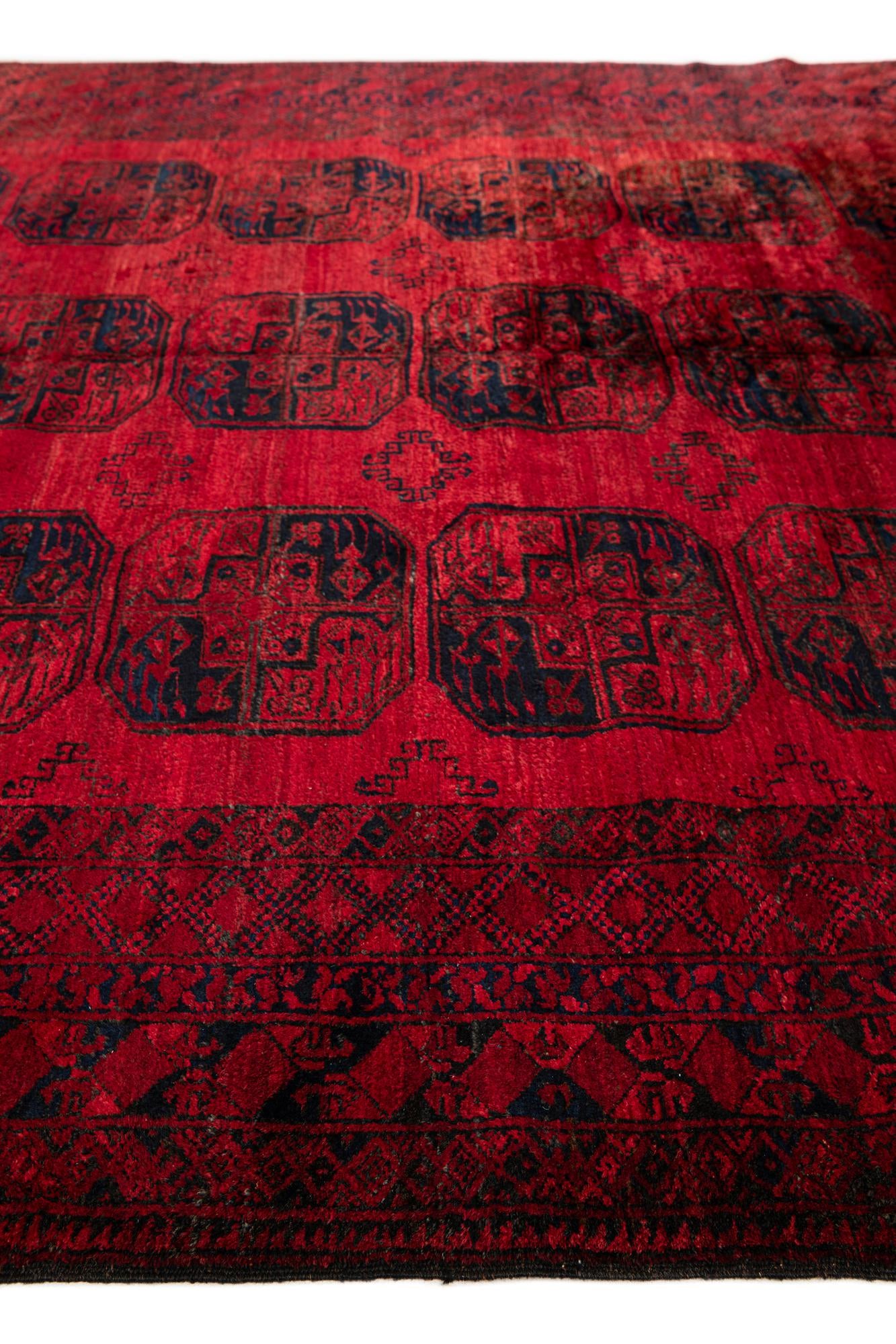 8' 4 x 10' 6 Hand Knotted Afghan Akhche Oriental Wool Rug