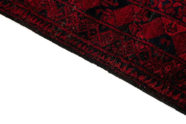 Detail image of 8' 4 x 10' 6 Hand Knotted Afghan Akhche Oriental Wool Rug
