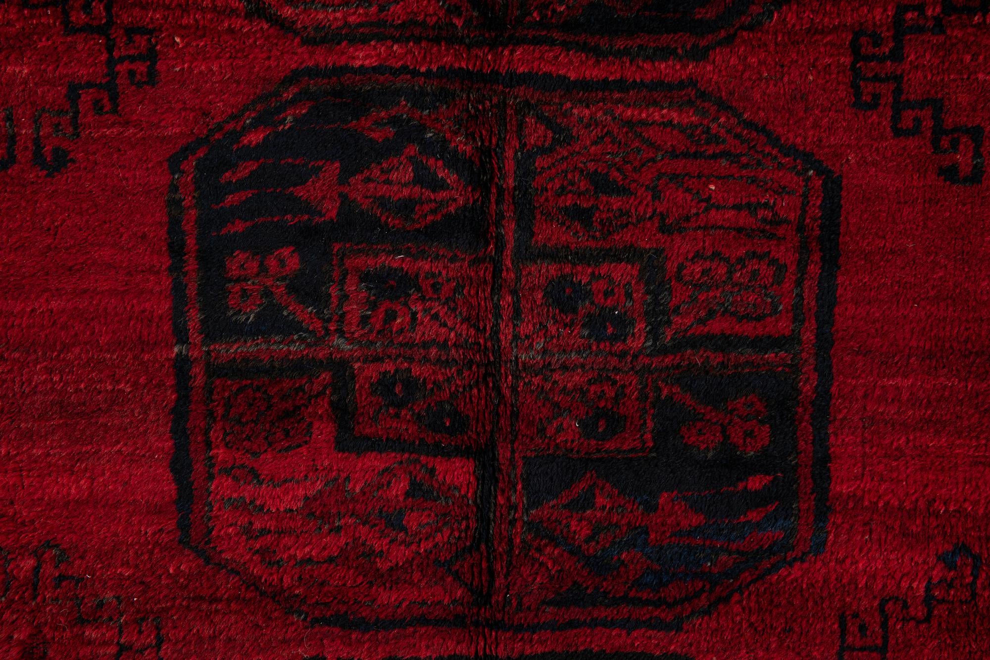 8' 4 x 10' 6 Hand Knotted Afghan Akhche Oriental Wool Rug