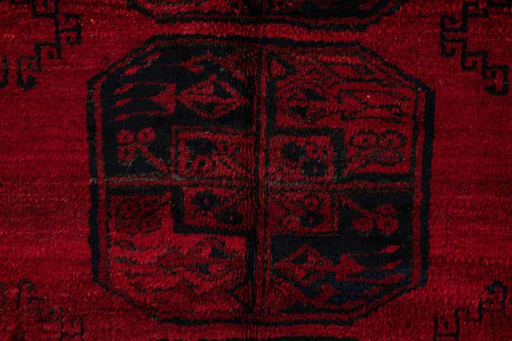 8' 4 x 10' 6 Hand Knotted Afghan Akhche Oriental Wool Rug