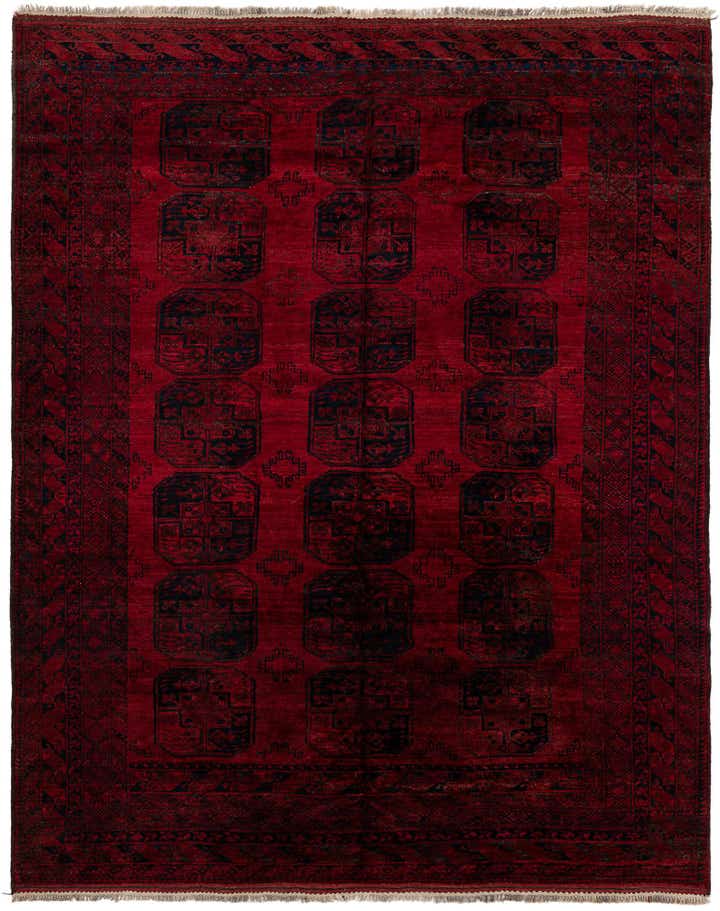 8' 4 x 10' 6 Hand Knotted Afghan Akhche Oriental Wool Rug