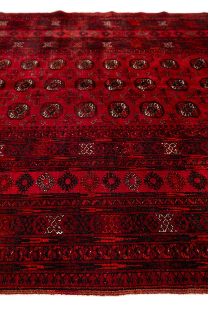 7' x 9' 5 Hand Knotted Afghan Akhche Oriental Wool Rug
