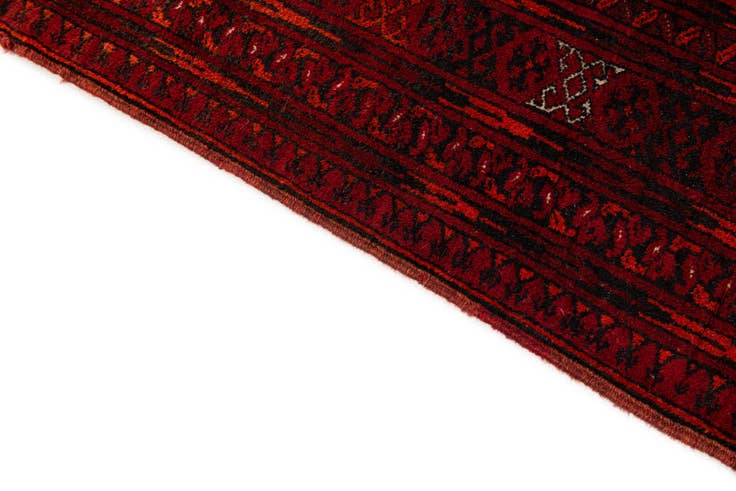 Detail image of 7' x 9' 5 Hand Knotted Afghan Akhche Oriental Wool Rug