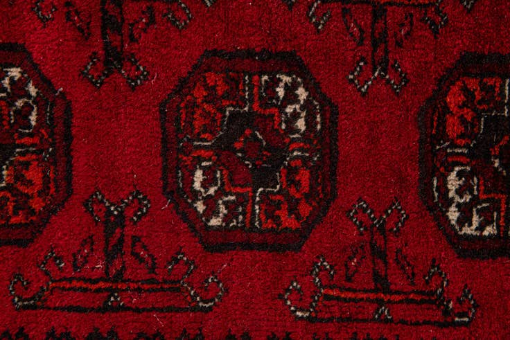 Detail image of 7' x 9' 5 Hand Knotted Afghan Akhche Oriental Wool Rug