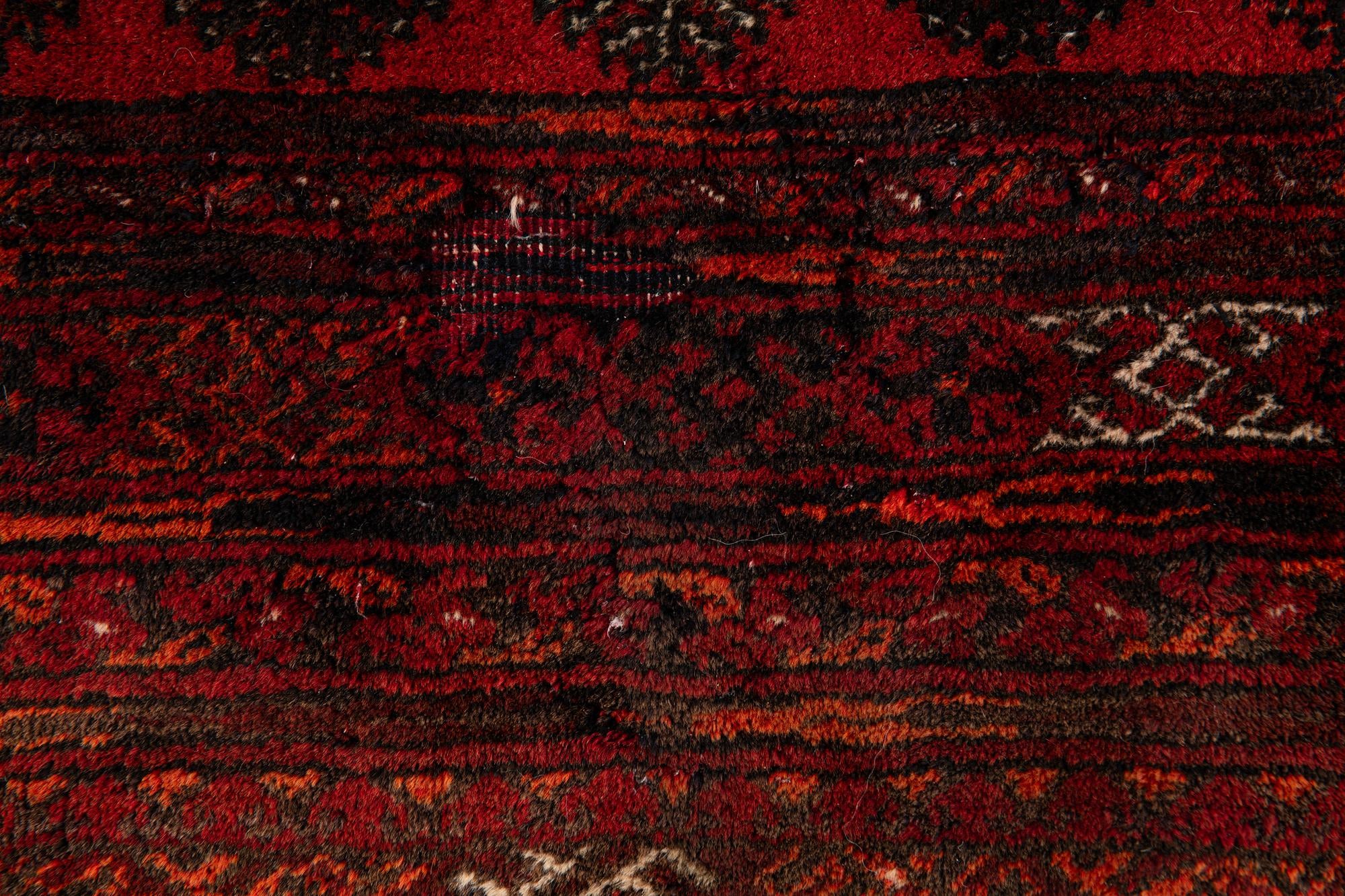 7' x 9' 5 Hand Knotted Afghan Akhche Oriental Wool Rug