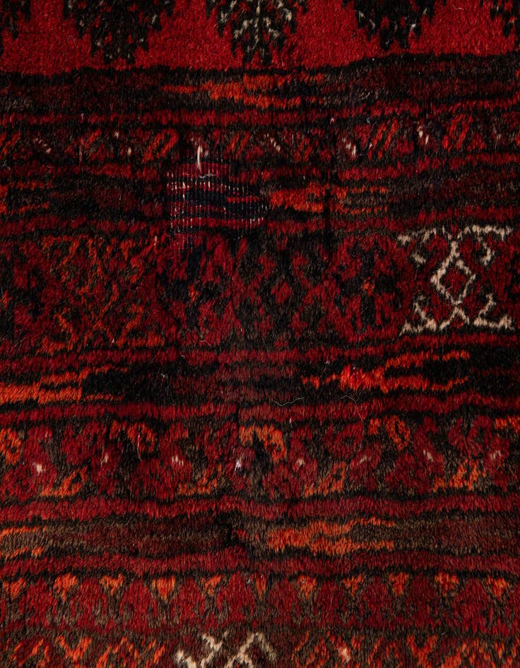 Detail image of 7' x 9' 5  Hand Knotted Afghan Akhche Oriental Wool Rug