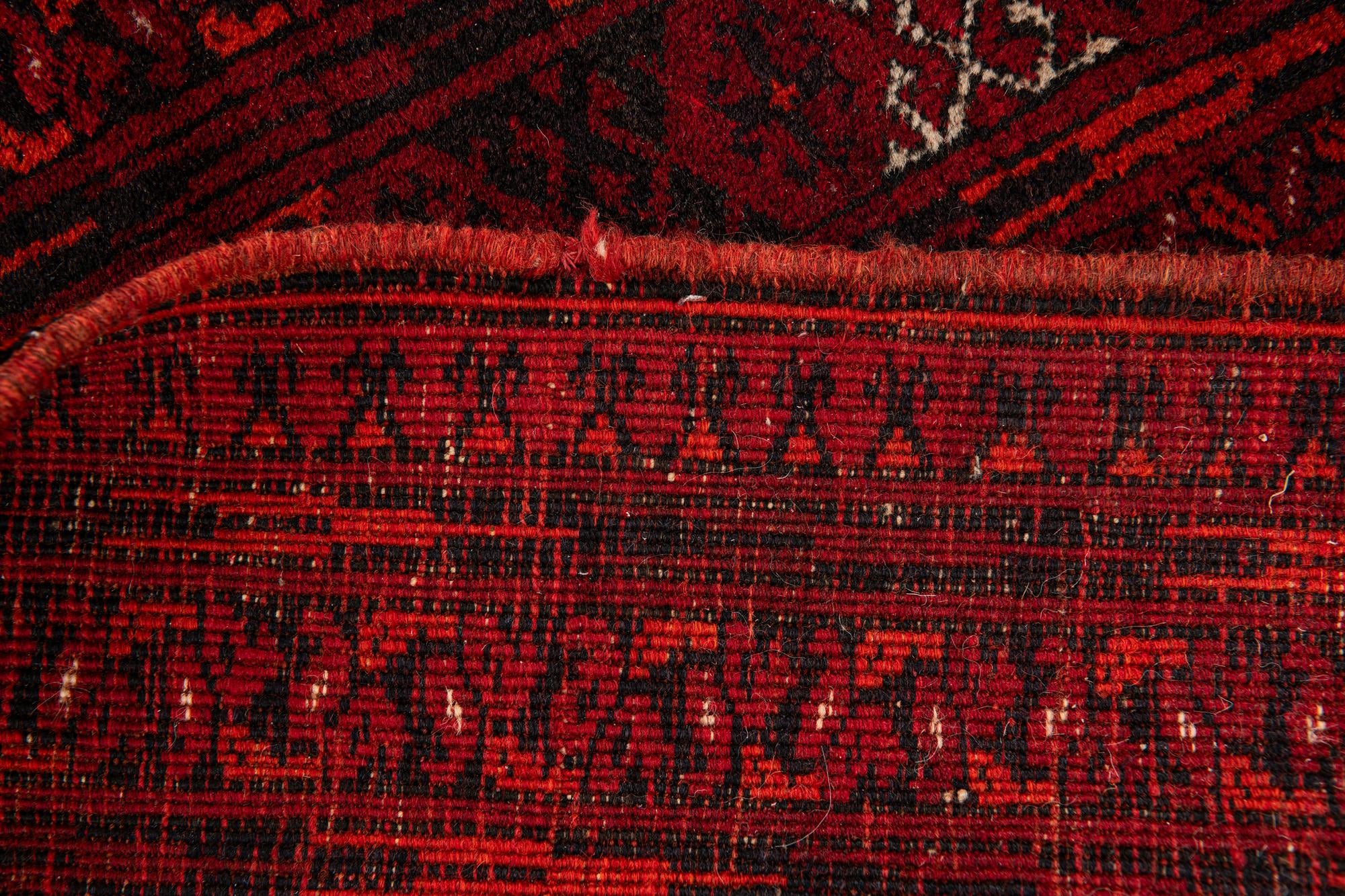 7' x 9' 5 Hand Knotted Afghan Akhche Oriental Wool Rug