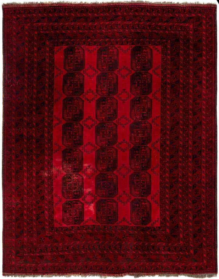 7' x 8' 10 Hand Knotted Afghan Akhche Oriental Wool Rug